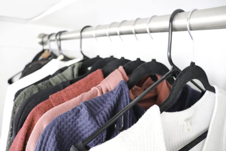 decluttered closet - minimalist closet