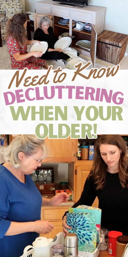 decluttering when your older