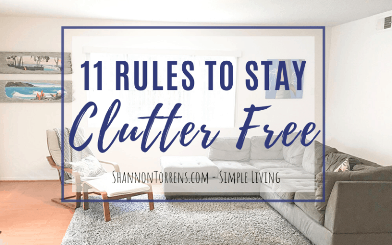 11 rules to be clutter free