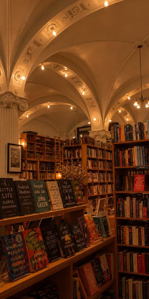 Cozy fall bookstore