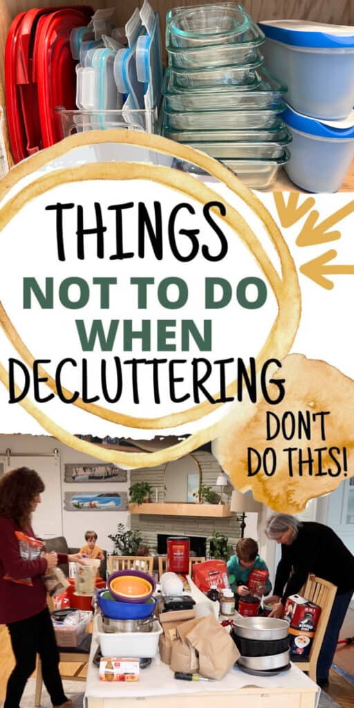 things not to do when decluttering