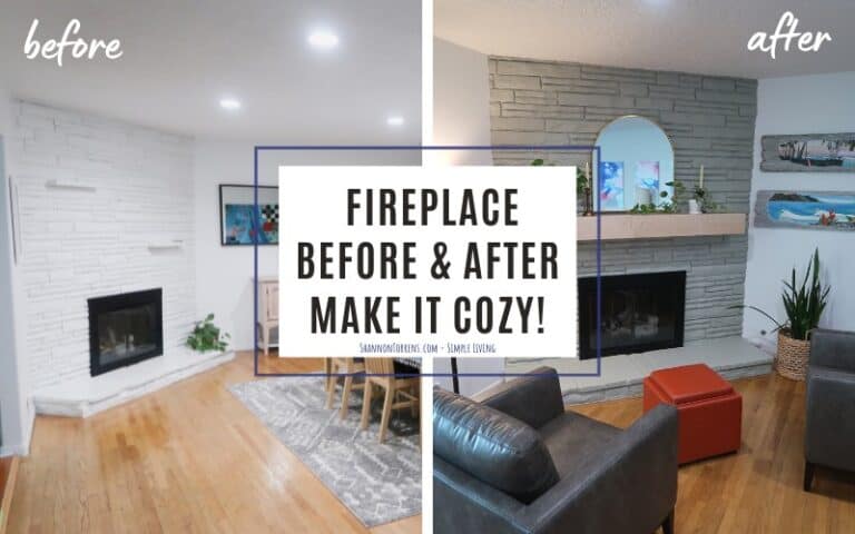 fireplace before and after