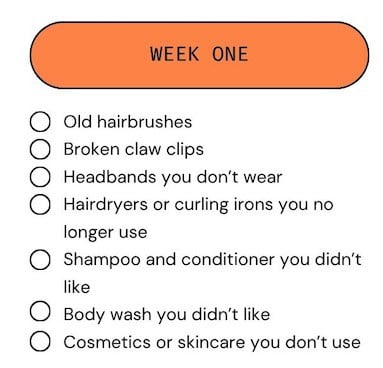 NOVEMBER DECLUTTER LIST WEEK 1