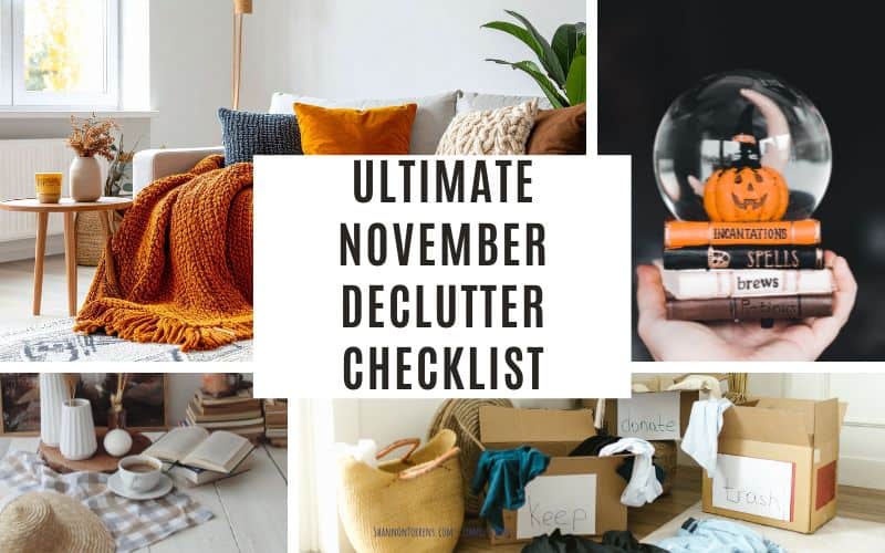 Ultimate November Declutter checklist