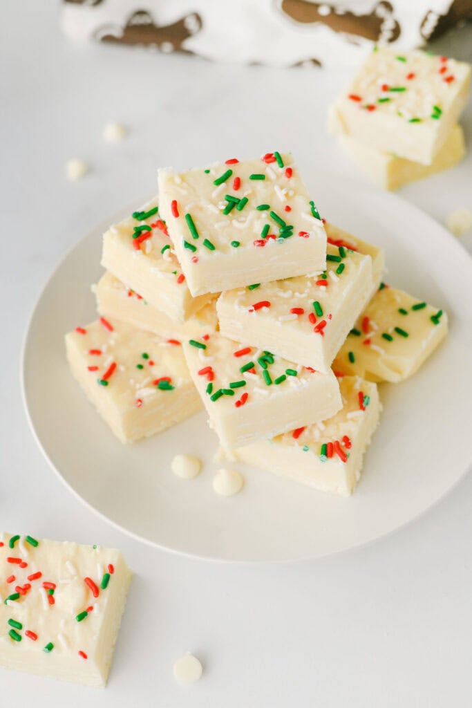 White Chocolate Christmas Fudge