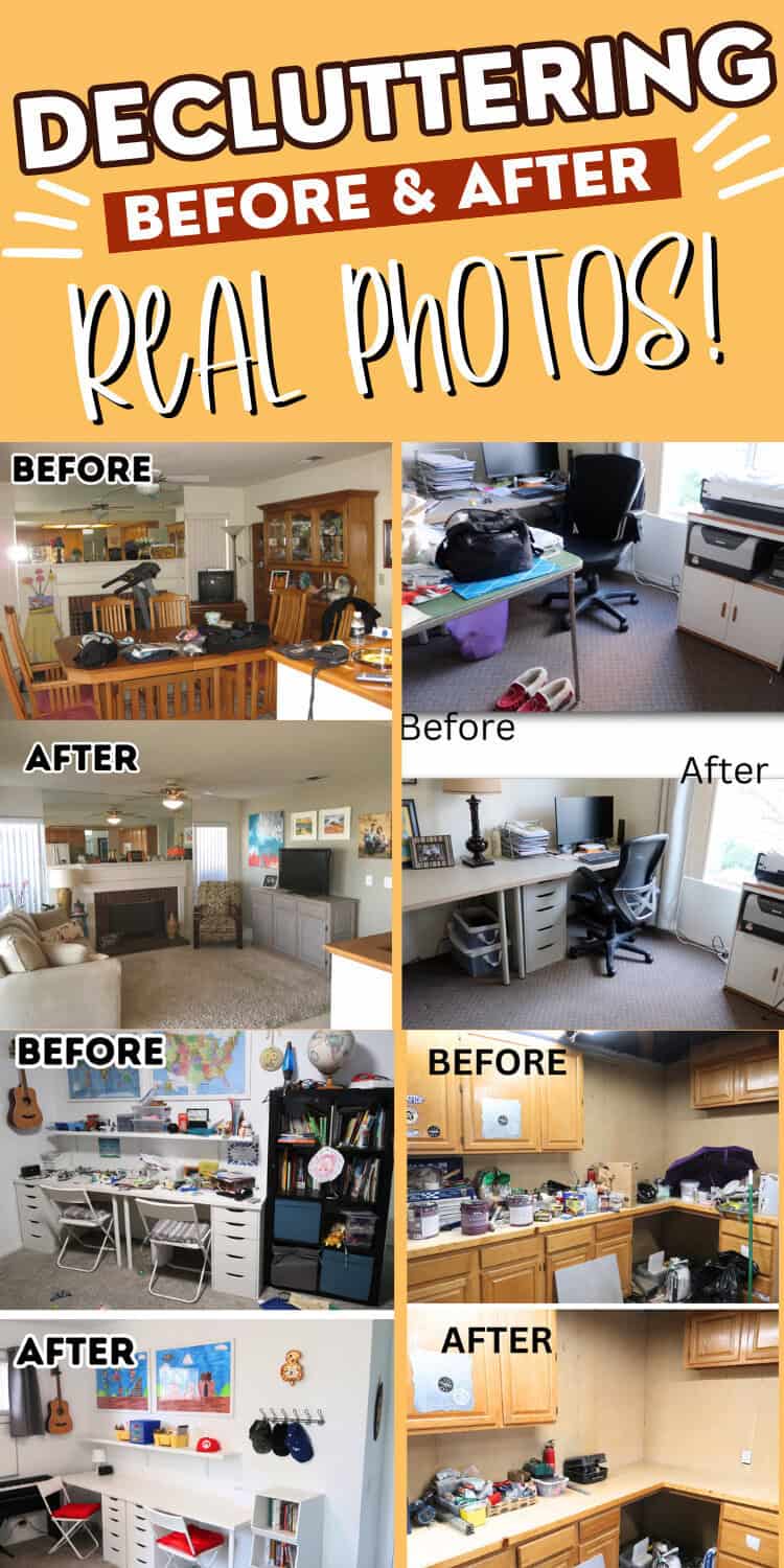 decluttering before and after real photos