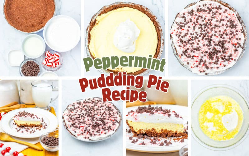 peppermint pudding pie for Christmas