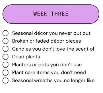 week 3 feb declutter