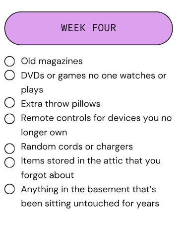 week 4 feb declutter