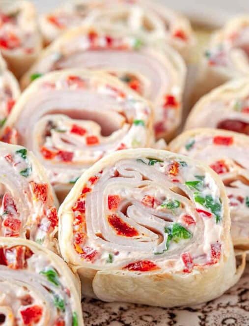 turkey and sun dried tomato pinwheels