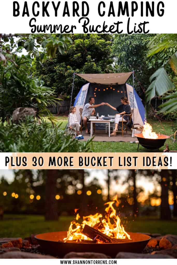 summer backyard camping