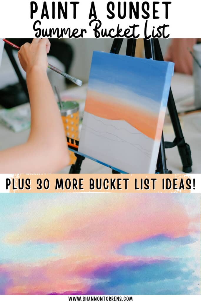 summer paint a sunset