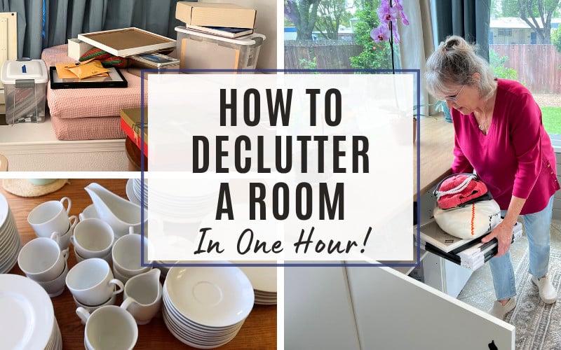 how to declutter a room in one hour