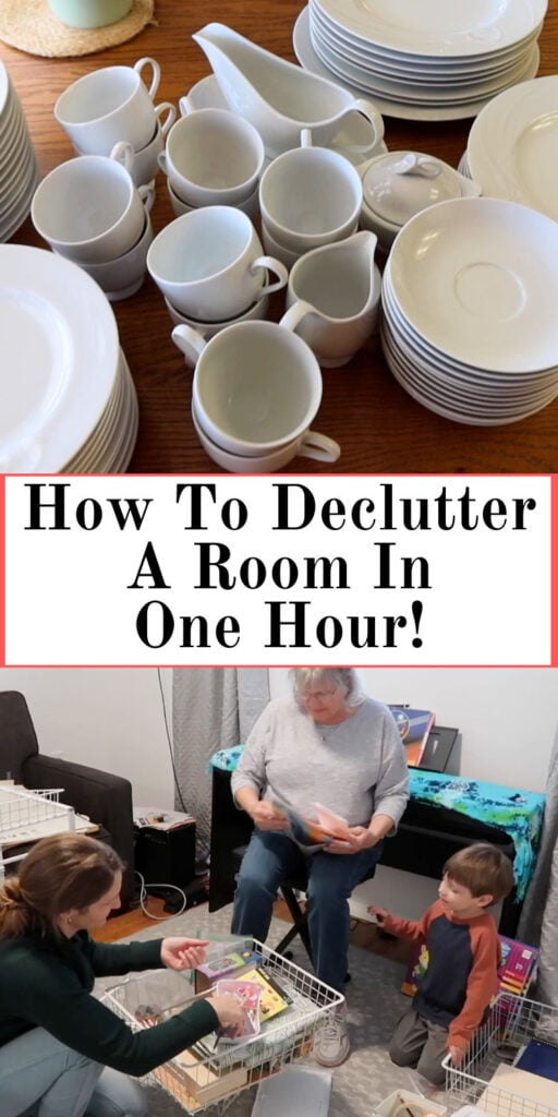 how to declutter a room in one hour