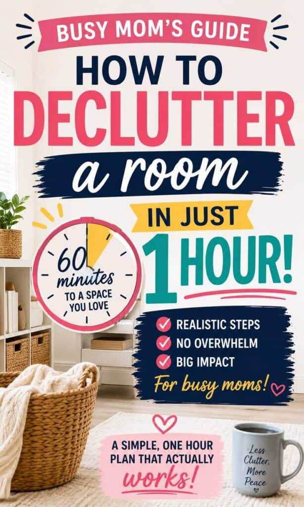 how to declutter a room in one hour or less