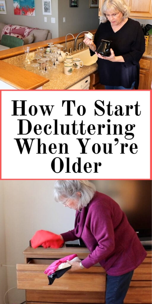 how to start decluttering when you're older