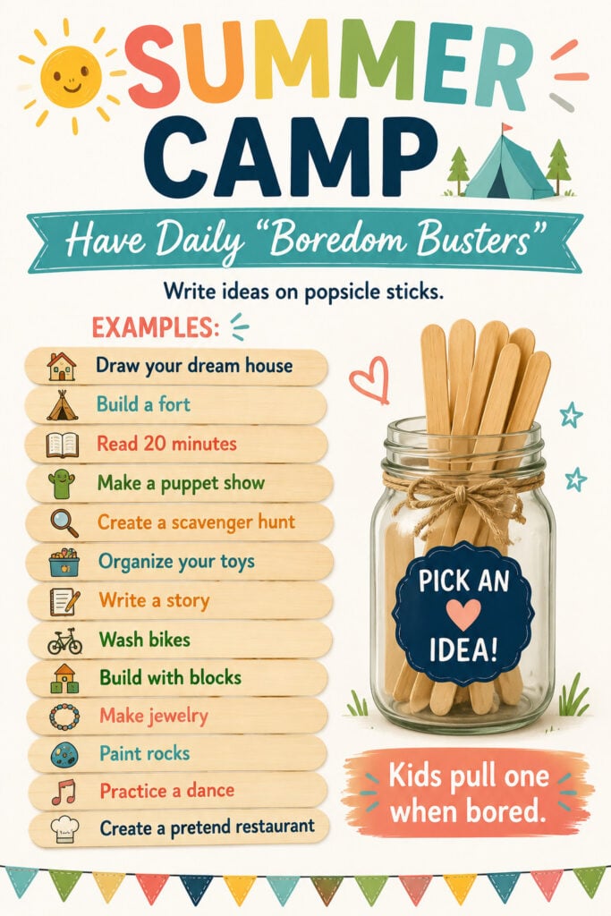 summer camp boredom busters