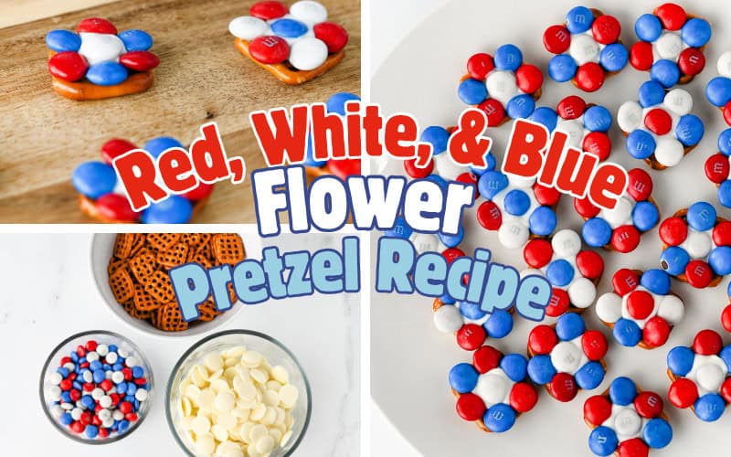 red white and blue flower pretzel recipe