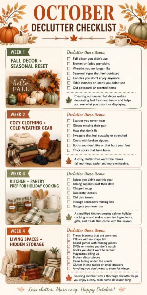 October declutter checklist