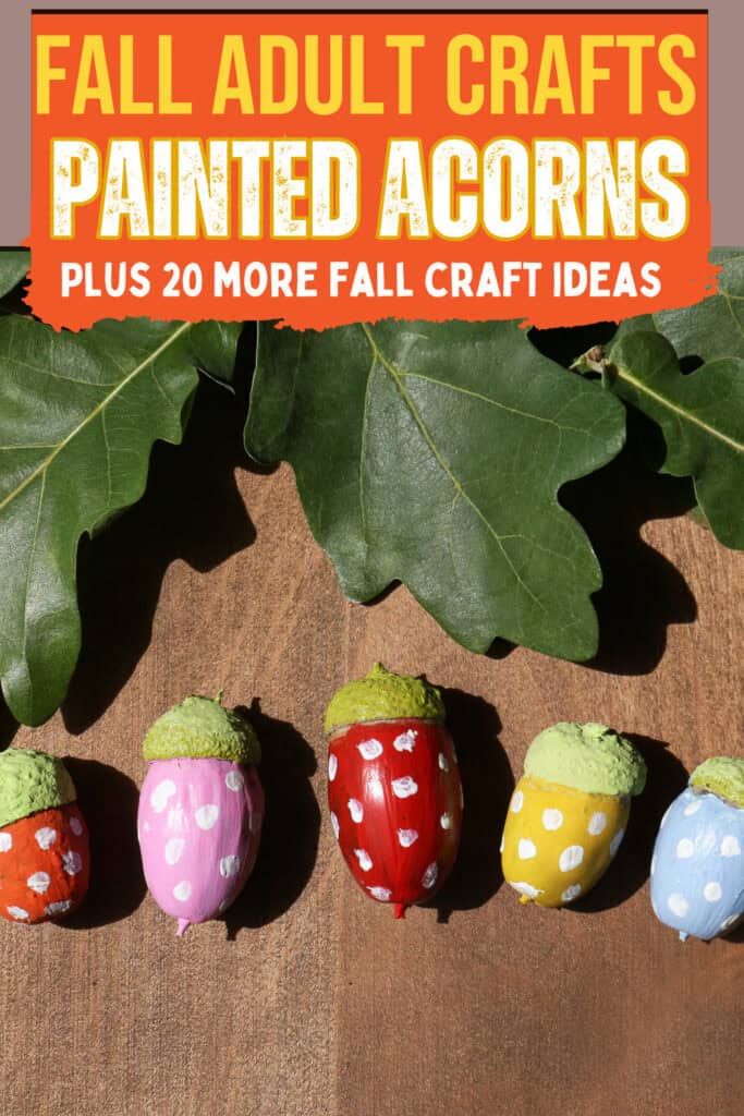 painted acorns
