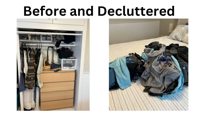 before and after closet