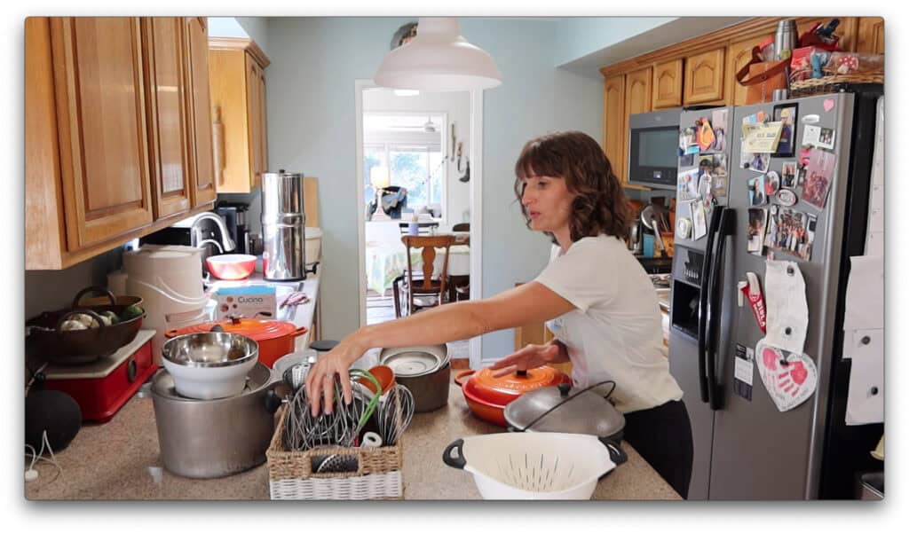 decluttering the kitchen